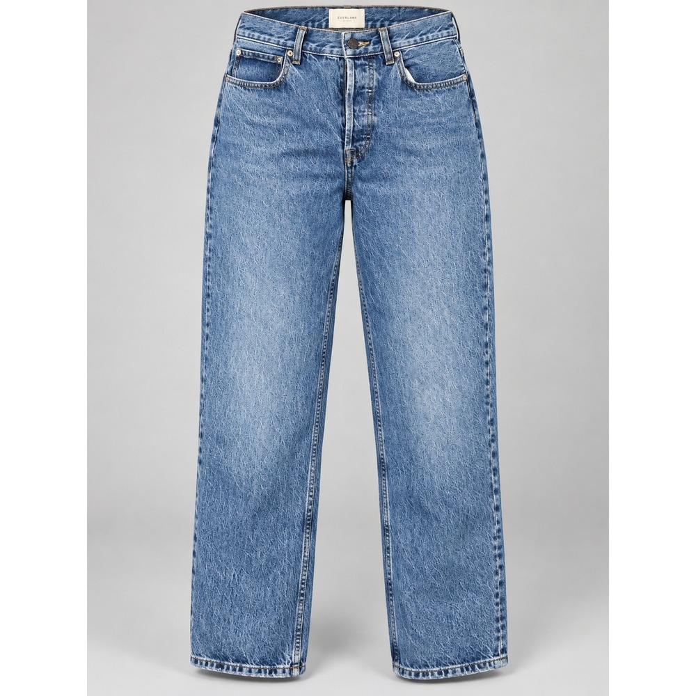 Everlane The 90s Way-High Jeans Women 29R Blue Organic Cotton Straight Leg